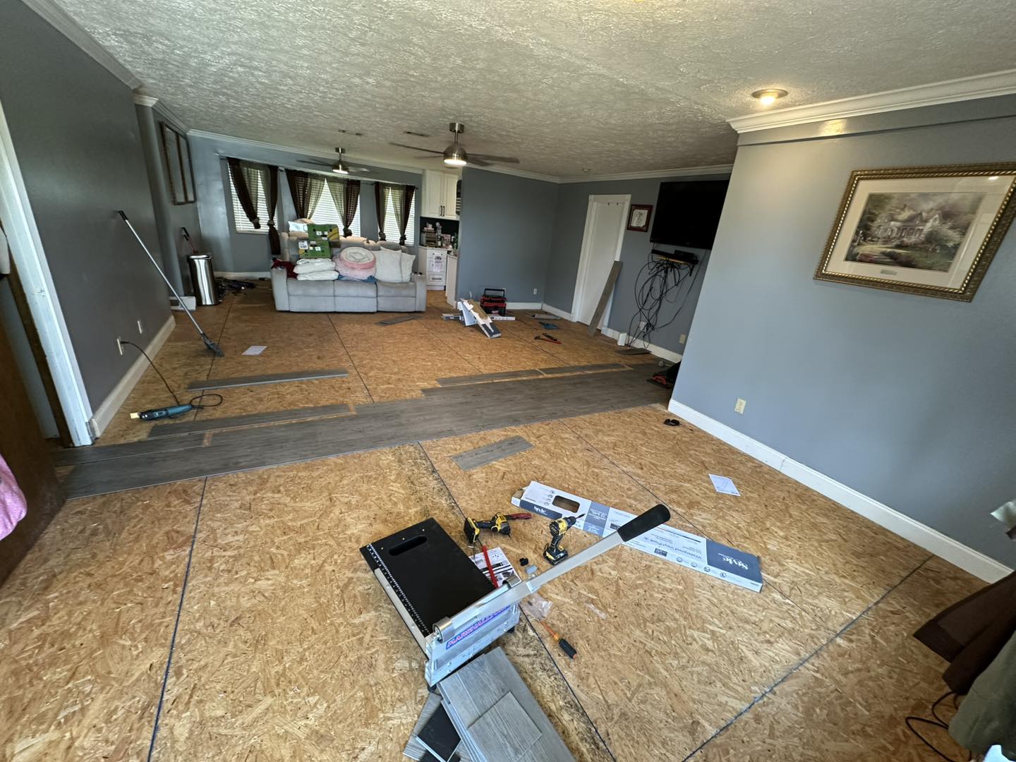LVP flooring installation